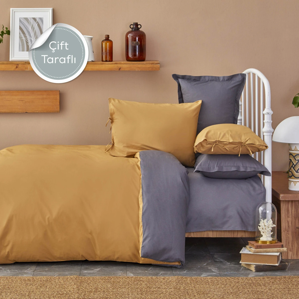 [200.22.02.0004] KH BASIC MUSTARD-ANTHRACITE DOUBLE SIDED ONE PERSON NEV TKM PP