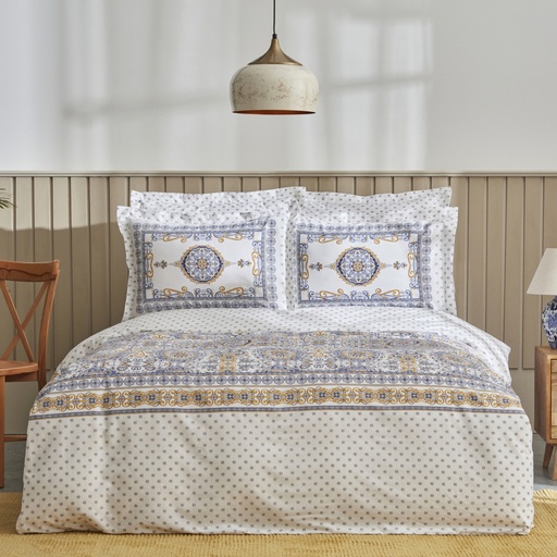 [200.22.05.0018] KH APRIKA BLUE 100% COTTON DOUBLE KS DUVET COVER SET