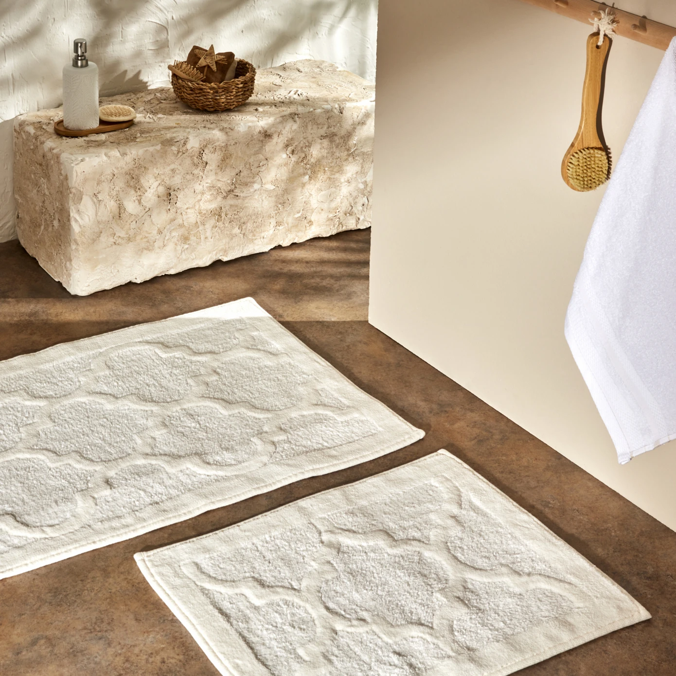 [200.22.02.0044] KH KATY KREM 2 PRC BANYO PASPASI (60X100 CM + 50X60 CM)