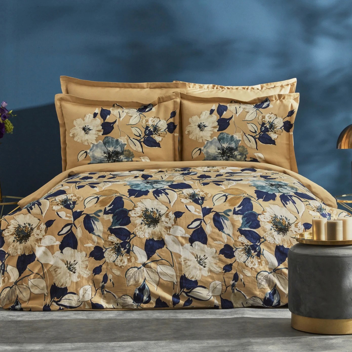 [200.22.14.0300] KAREN BEIGE 100% PMK DOUBLE KS SATIN DUVET COVER TKM