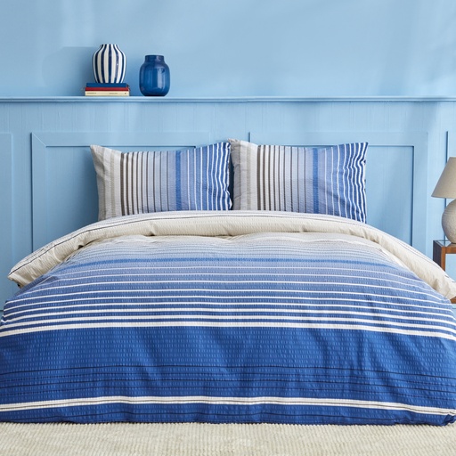 [180.01.01.1351] NAU OLYMPUS STRIPE BLUE DOUBLE DUVET COVER TK