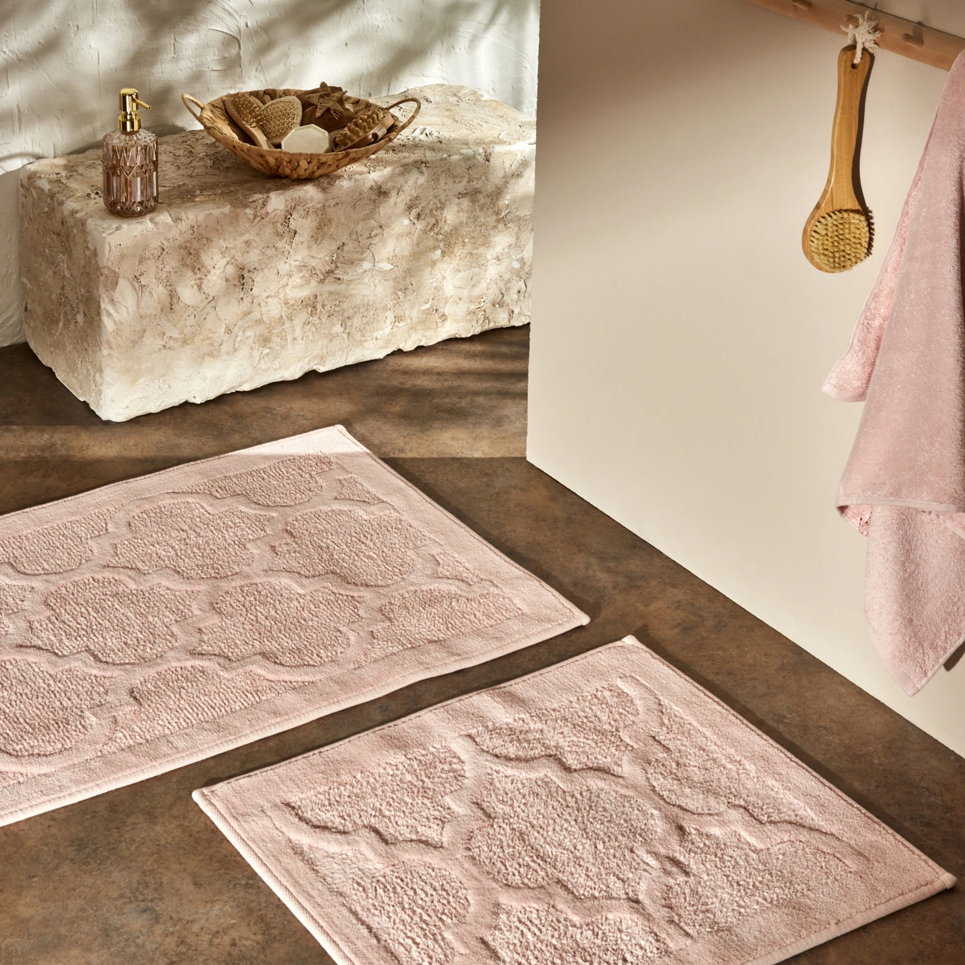 [200.22.02.0043] KH KATY PUDRA 2 PRC BATH MAT (60X100 CM + 50X60 CM