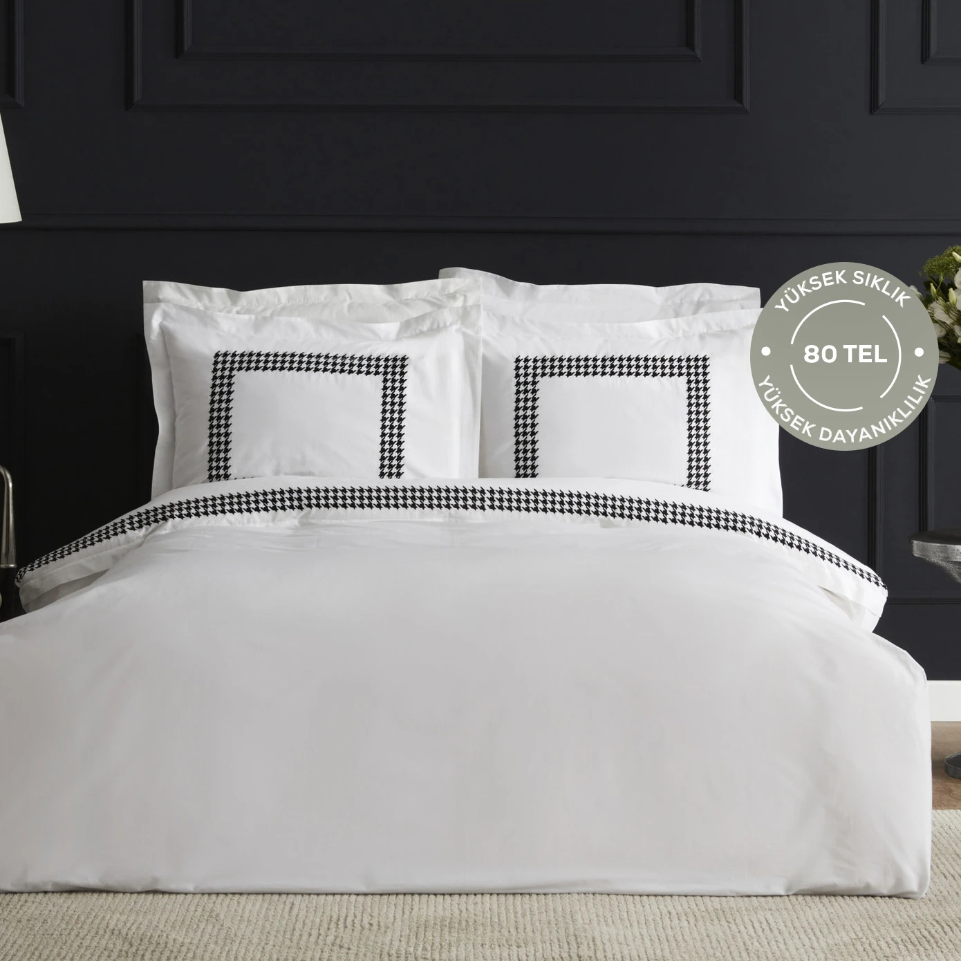 [200.22.02.0039] WHITE COLL JUANITA WHITE DOUBLE KS EMBROIDERED PERCALE NEV TKM