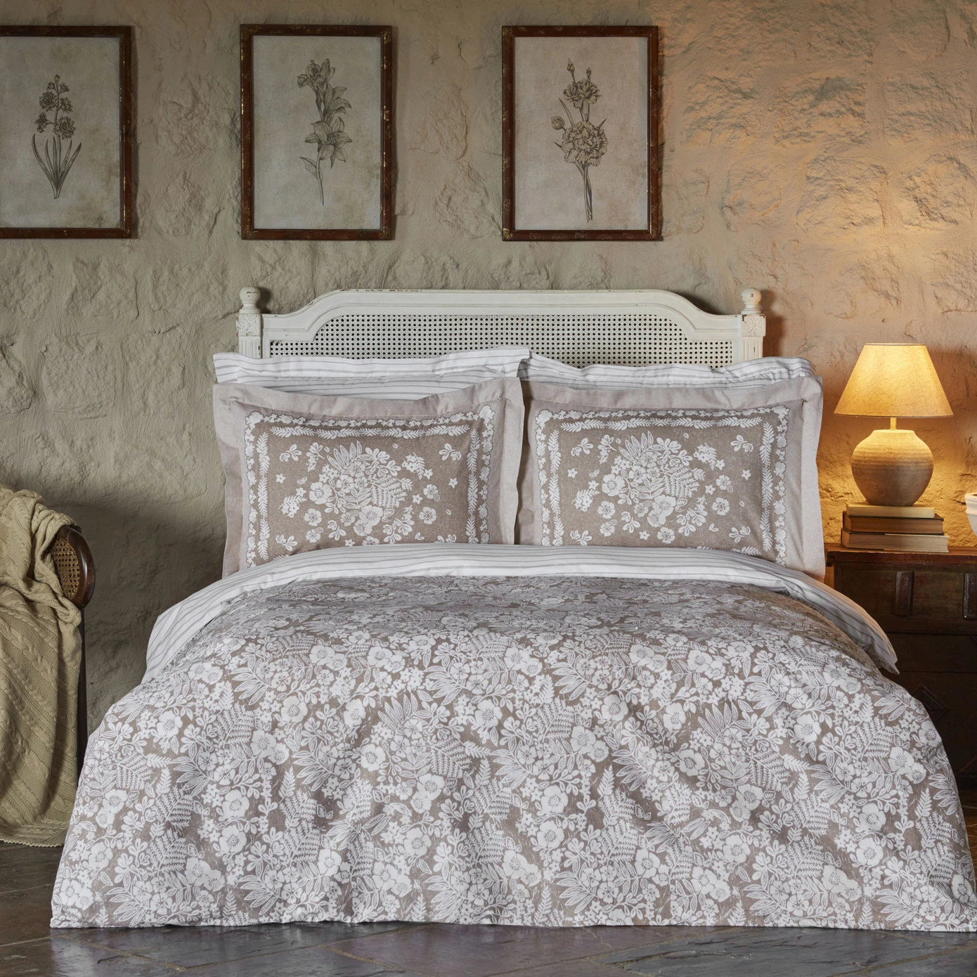 [200.22.14.0283] HARMONIE BEIGE 100% PMK DOUBLE KS DUVET COVER TKM