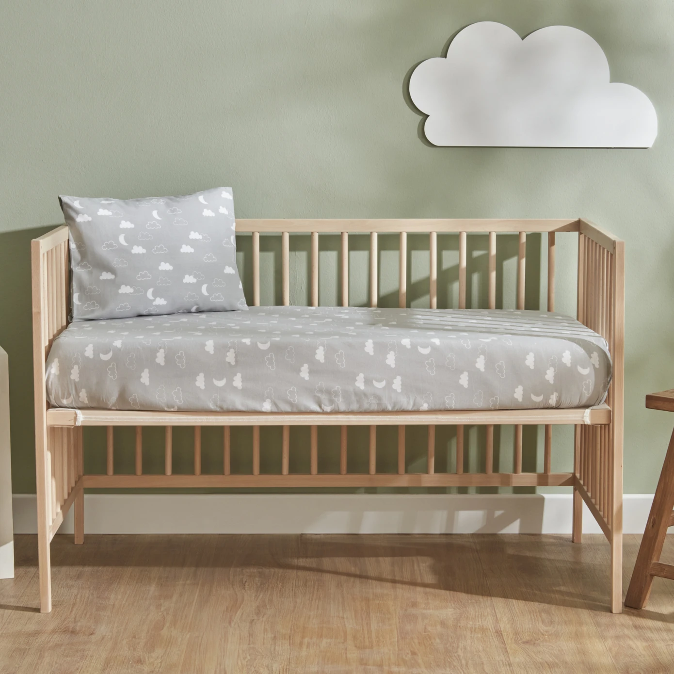 [200.22.11.0229] KARACA HOME BEBEK CLOUDY GRI YASTIK ÇARŞAF SET