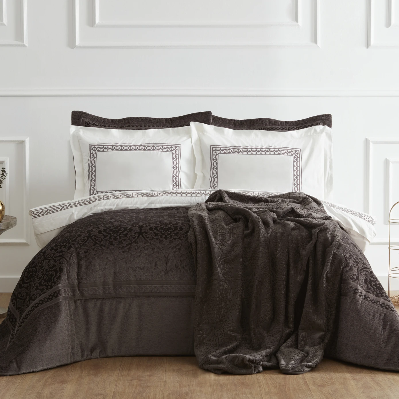 [200.22.14.0195] MARCIA ANTHRACITE 8 PIECE DOWL SET