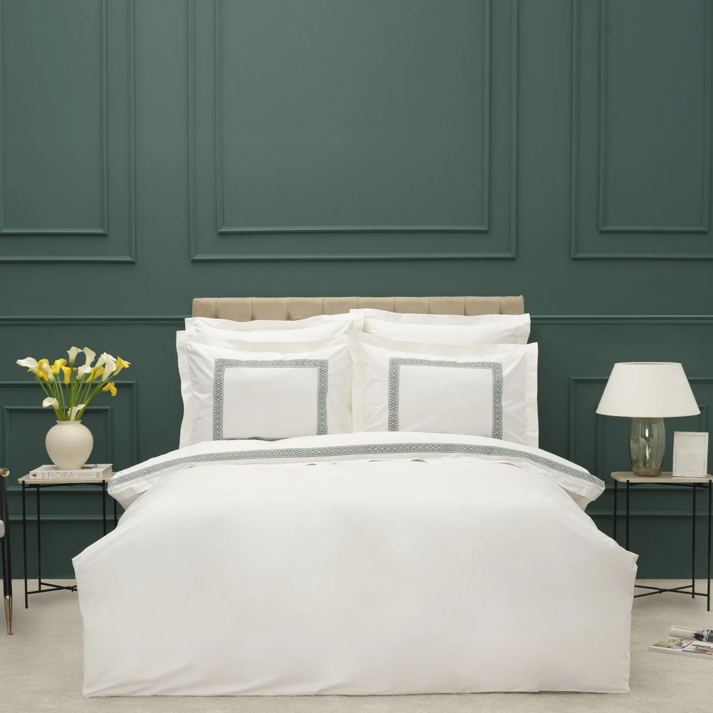 [200.21.01.0063] WHITE COL SIERRA CIFT KISILIK PERCALE NEVRESIM TAKIMI