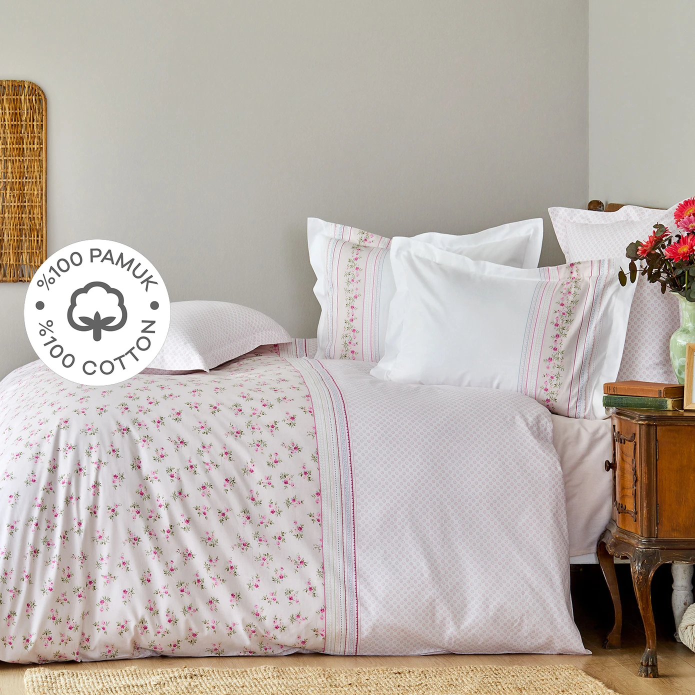 [200.18.01.0283] KH GLEN PINK RNF DOUBLE KS DUVET COVER SET (PP)
