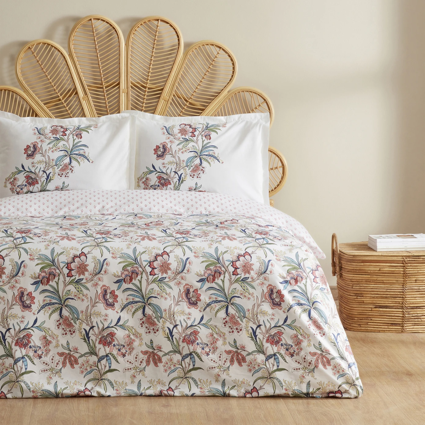 [200.22.05.0042] KH INDRA SALMON 100% COTTON DOUBLE KS DUVET COVER SET PP