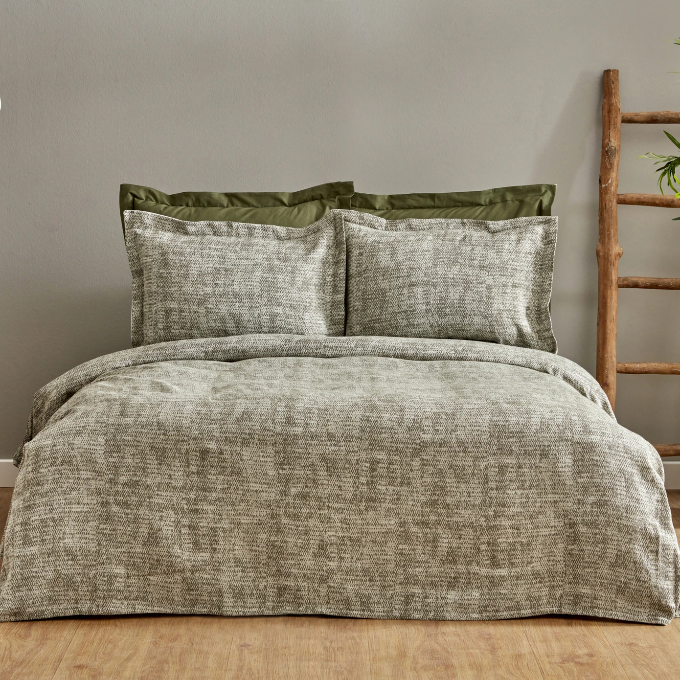[200.22.14.0366] KH VALERINE KHAKI DOUBLE BED COVER SET