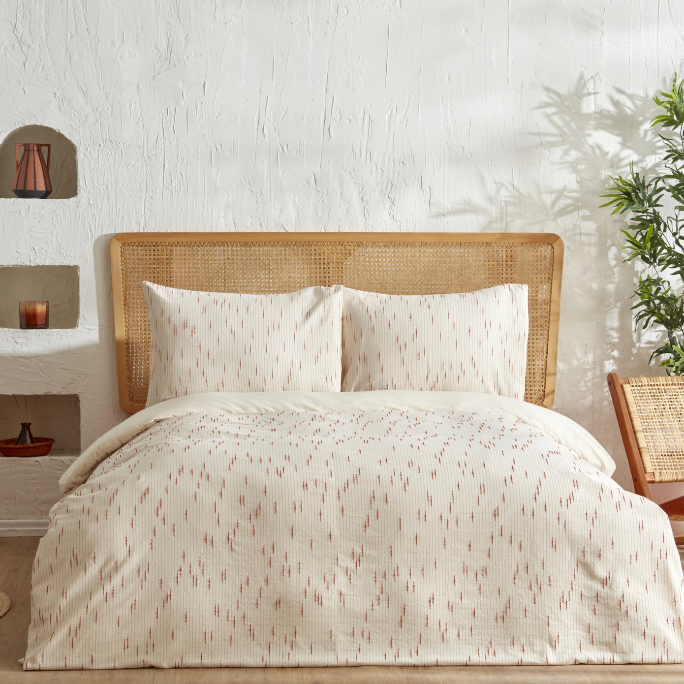 [200.22.01.0148] LOTUS TERRACOTTA 100% PMK CIFT KS DUVET COVER SET
