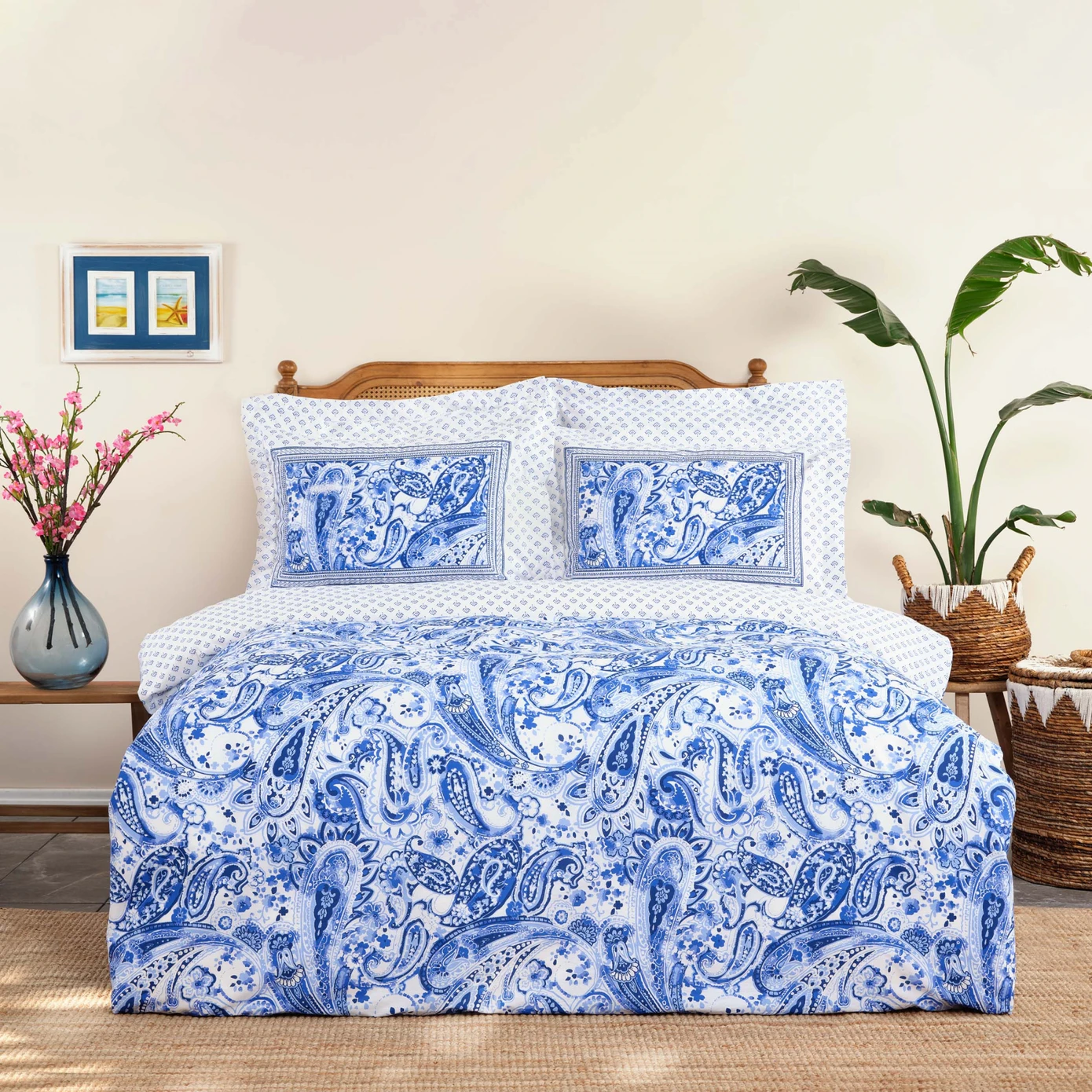 [200.20.01.0052] KH BELLANCE BLUE 100% COTTON RNF DOUBLE KS DUVET COVER TKM PP