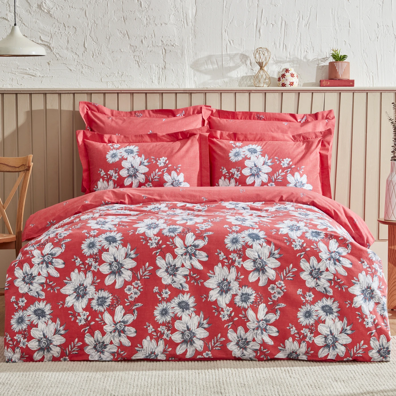 [200.22.08.0022] KH CORNELL Pink PINK 100% COTTON DOUBLE KS DUVET COVER SET (PP)