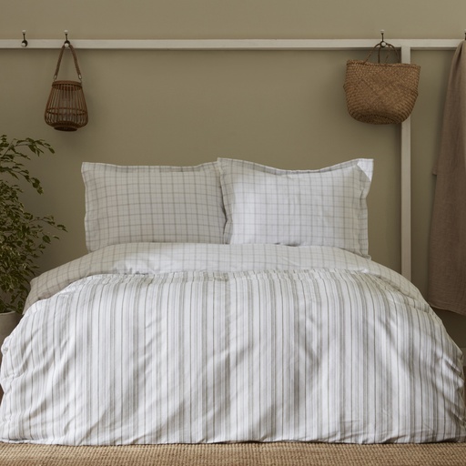 [200.22.01.0035] GEO KHAKI RECYCLE DOUBLE KS DUVET COVER SET