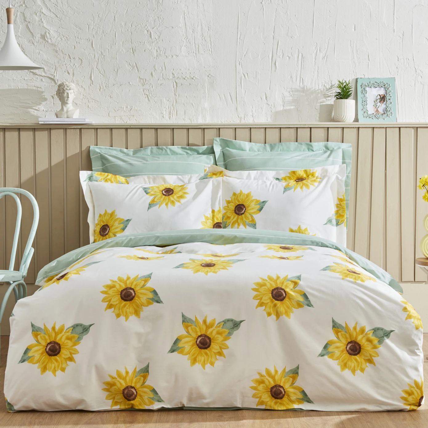 [200.22.08.0020] KH CONRAD GREEN 100% COTTON DOUBLE KS DUVET COVER SET (PP)