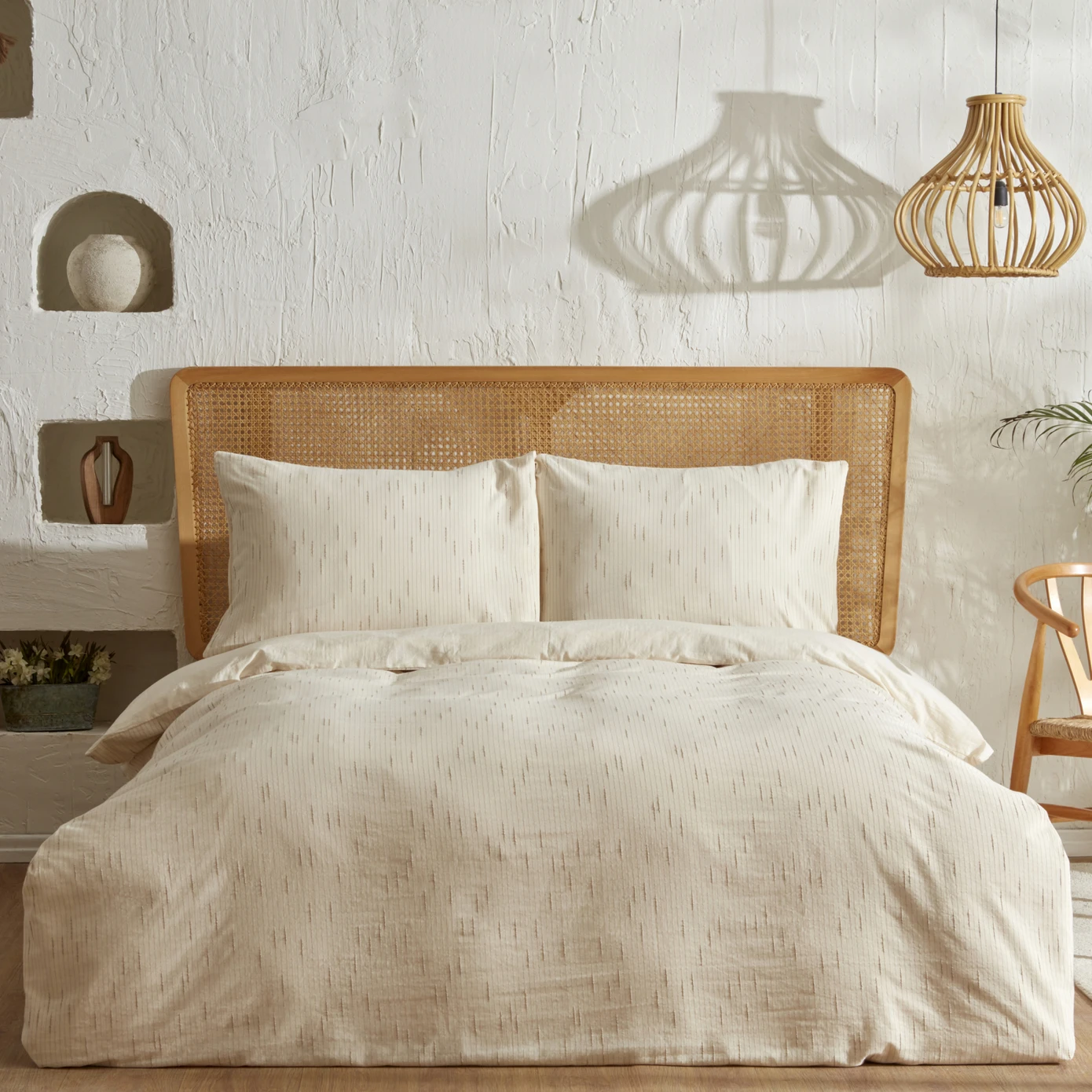 [200.22.01.0145] LOTUS BEIGE 100% PMK TEK KS DUVET COVER SET