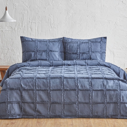 [200.22.14.0216] KARACA HOME DENIM LIBERTY DOUBLE BED COVER SET