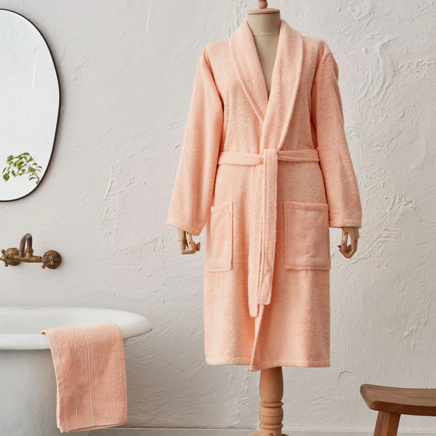 [200.22.04.0041] KH JUDI BLUSH %100 PAMUK BORNOZ SETI L/XL