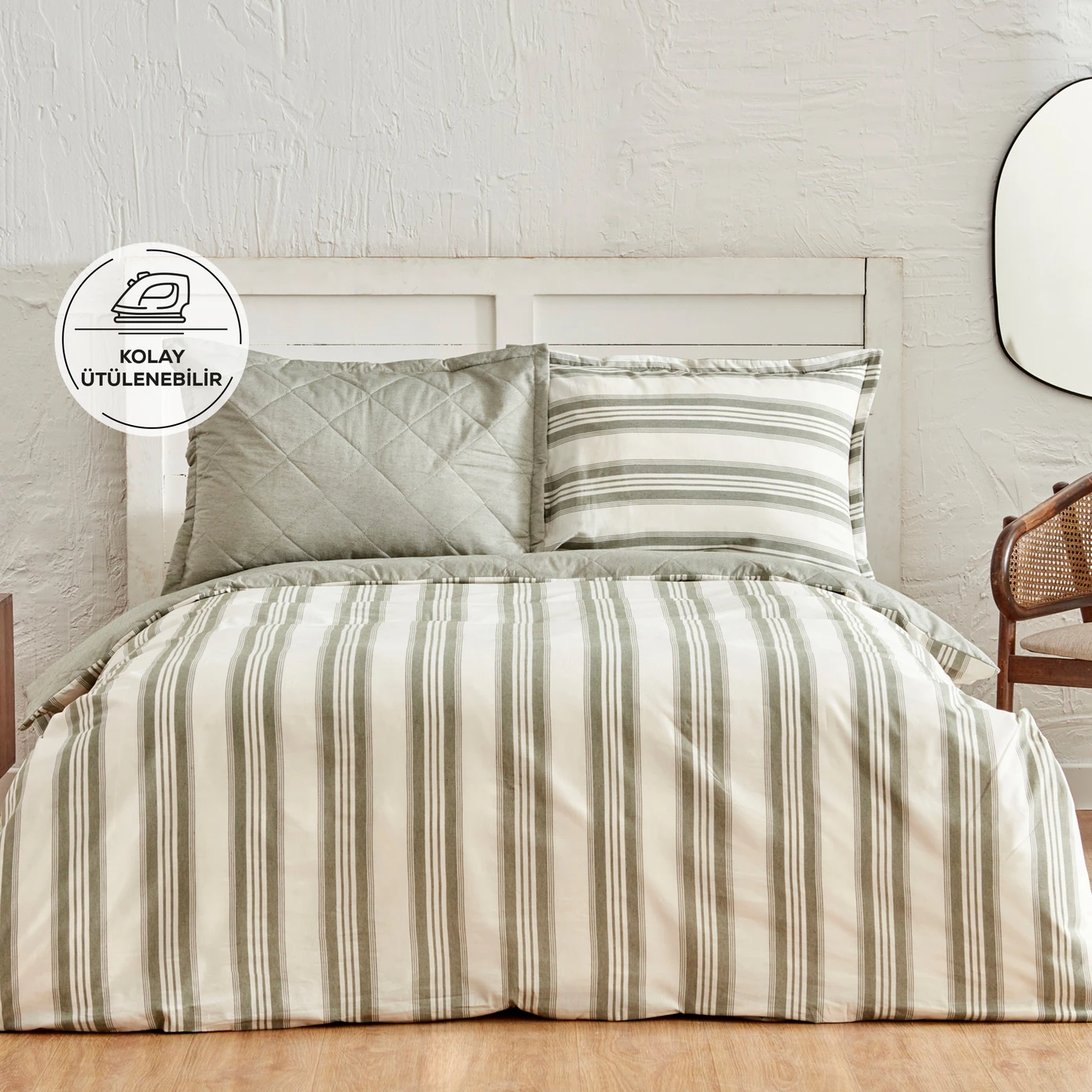 [200.22.05.0140] KH DORA KHAKI YARN DYED SINGLE KS COMPLETE TKM