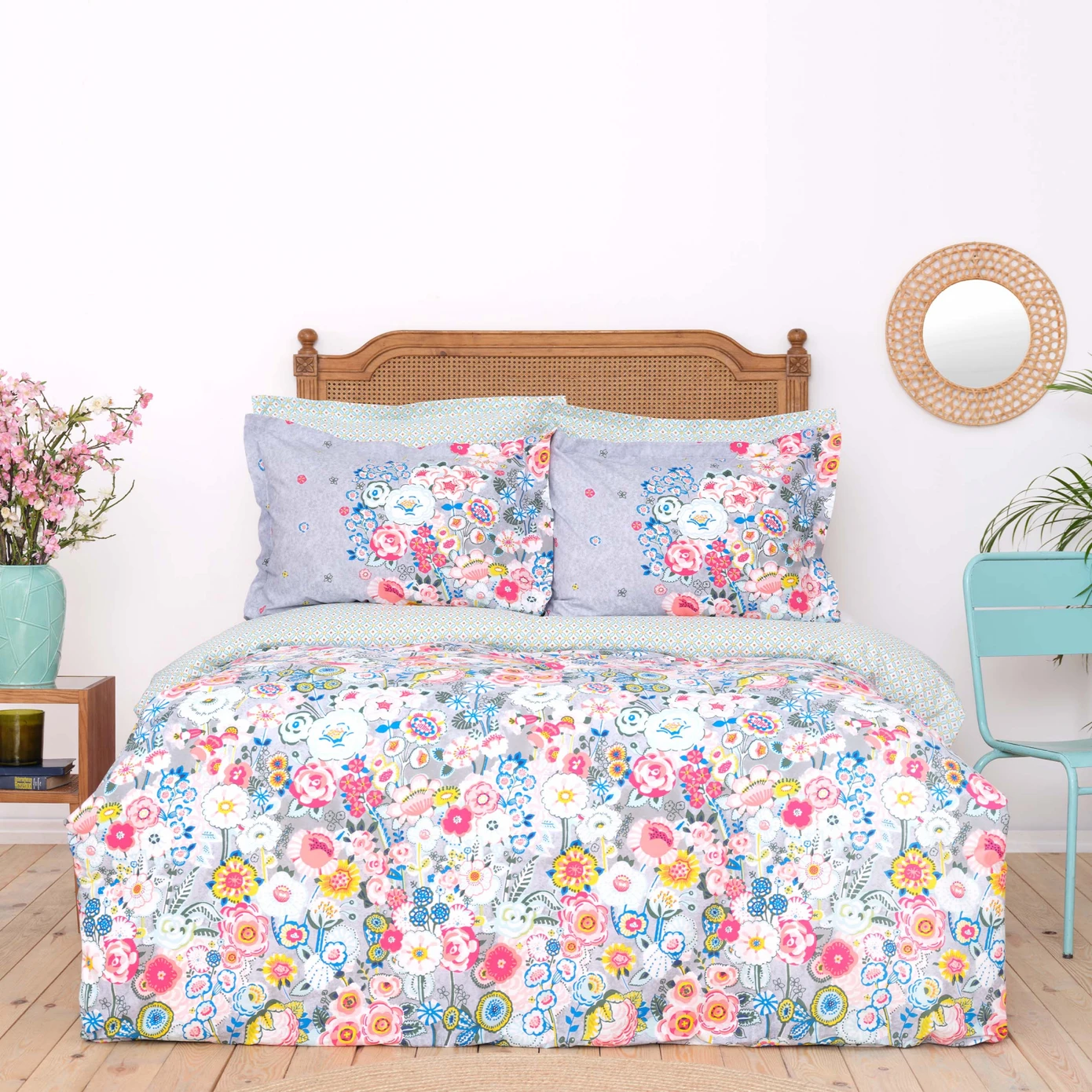 [200.21.01.0113] KH DULCE BLUE 100% COTTON SINGLE KS RNF DUVET COVER TKM (PP)
