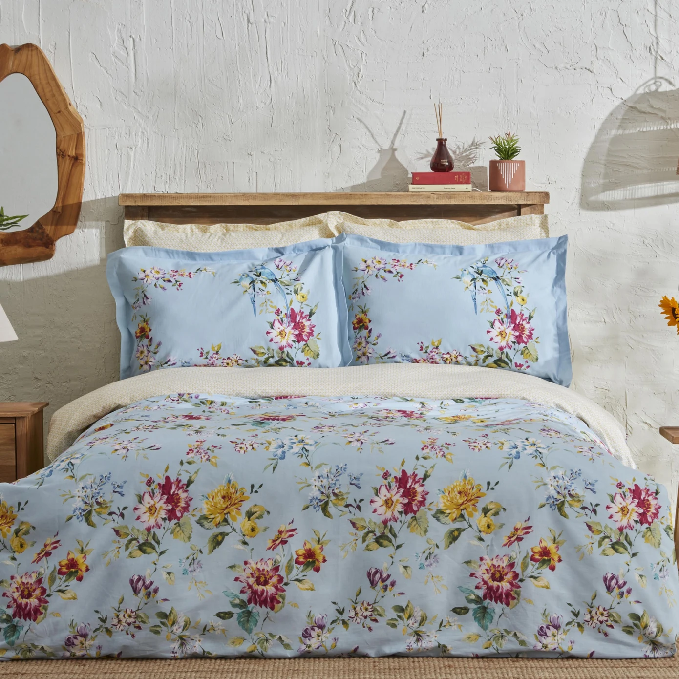 [200.22.05.0021] KH JOLIE BLUE 100% COTTON DOUBLE KS DUVET COVER SET