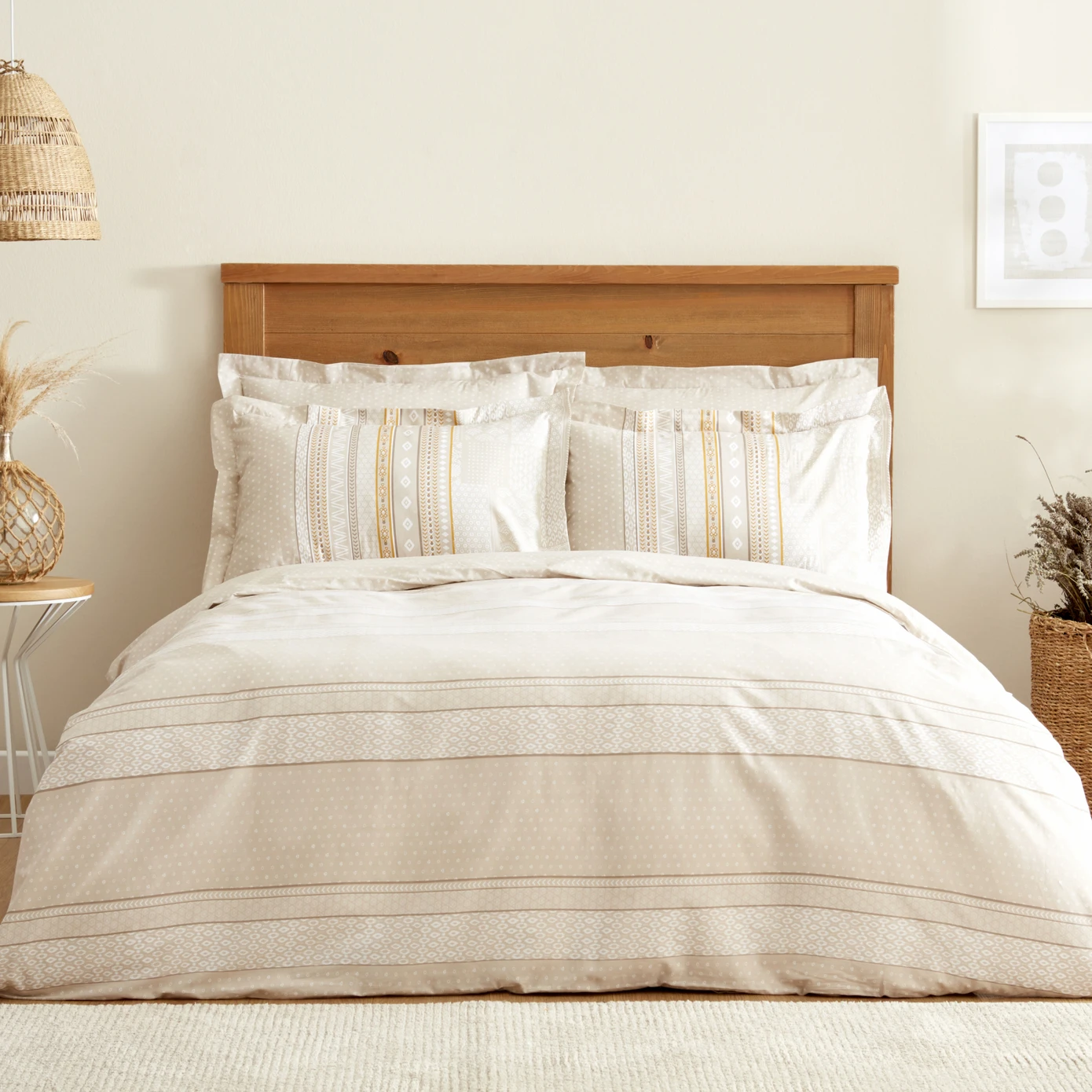 [200.22.05.0121] KH KEIRA BEIGE 100% COTTON RNF CIFT KS DUVET COVER SET