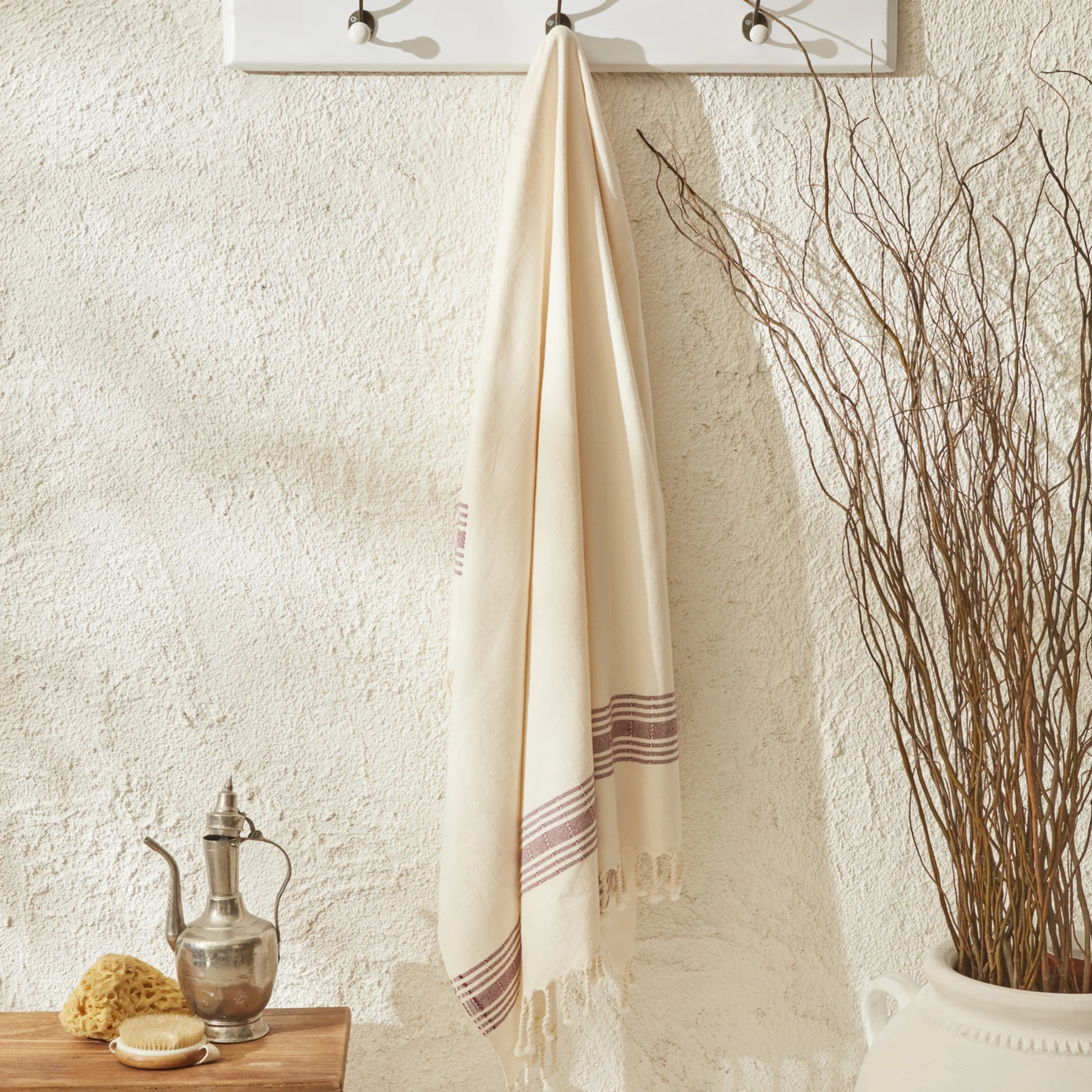 [200.21.01.0435] MINKA BORDO %100 PAMUK PESTEMAL 90x160 cm