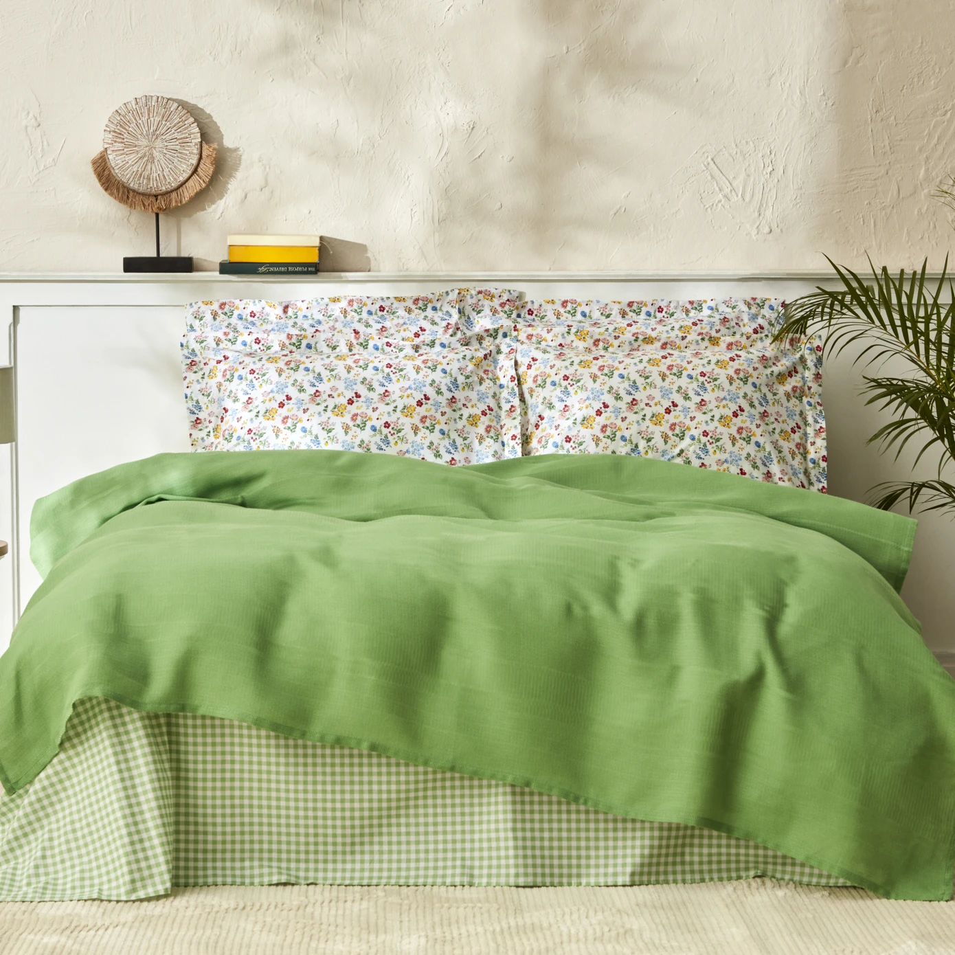 [200.22.14.0022] KH NOYA GREEN 100% COTTON DOUBLE KS RNF PIKE TK