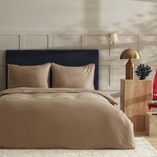 [180.01.01.1348] NAU PERCY BEIGE SATIN DOUBLE DUVET COVER TK