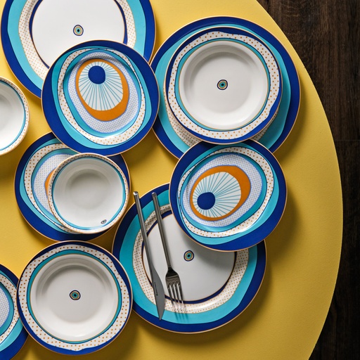 [153.03.06.5960] KARACA EYE ZONE 24PCS DINNER SET