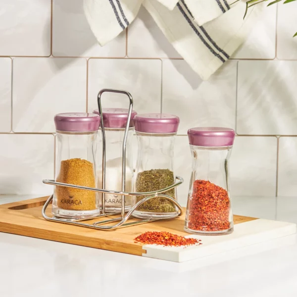 [153.03.06.5754] KARACA OCHA PURPLE 5 PIECE SPICE SET