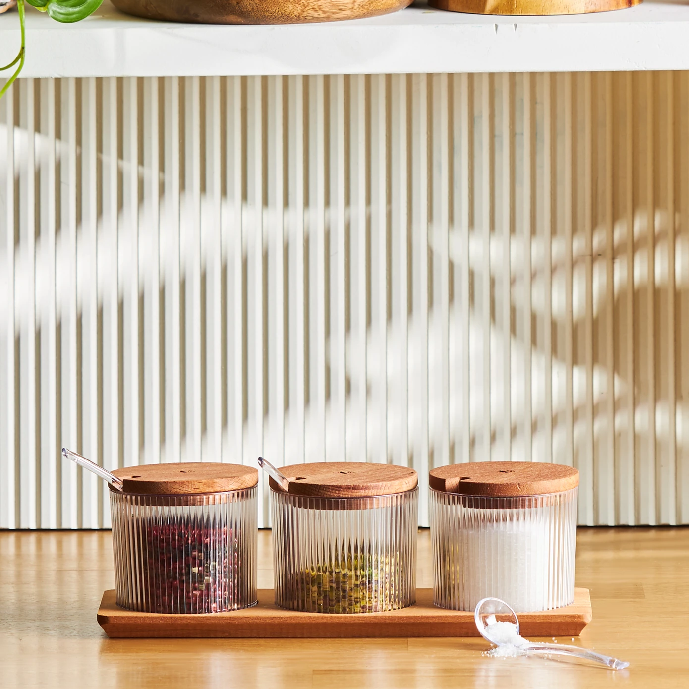 [153.09.01.0579] KARACA MASSIMO 3-PIECE SPICE BOX TRANSPARENT