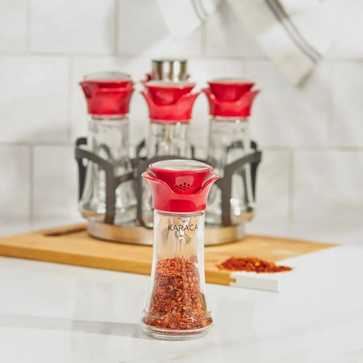 [153.03.06.5742] KARACA NORI RED ROUND 7 PIECE SPICE SET