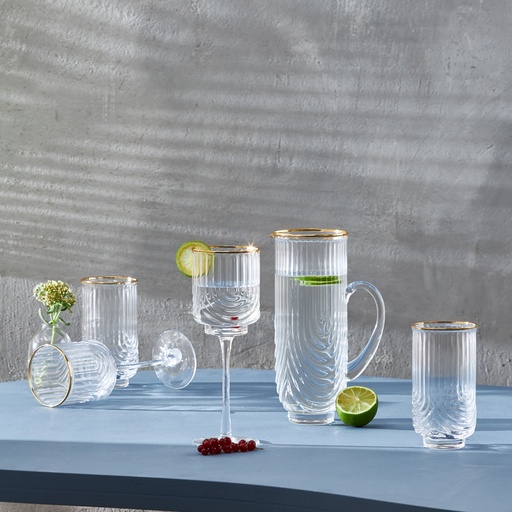 [153.09.01.2434] KARACA GLEAM GOLD 25 PIECES GLASS SET