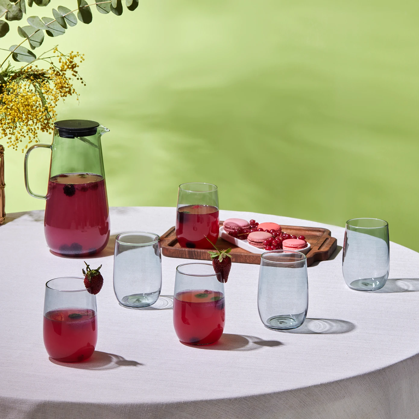 [153.09.01.0653] KARACA PARMA BLUE 7 PIECE WATER SET