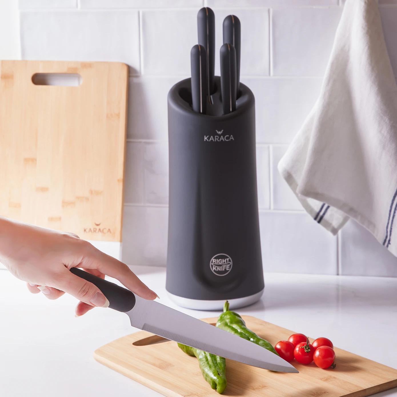 [153.03.06.4592] KARACA RIGHT KNIFE SOFT TOUCH 6 PIECE KNIFE SET