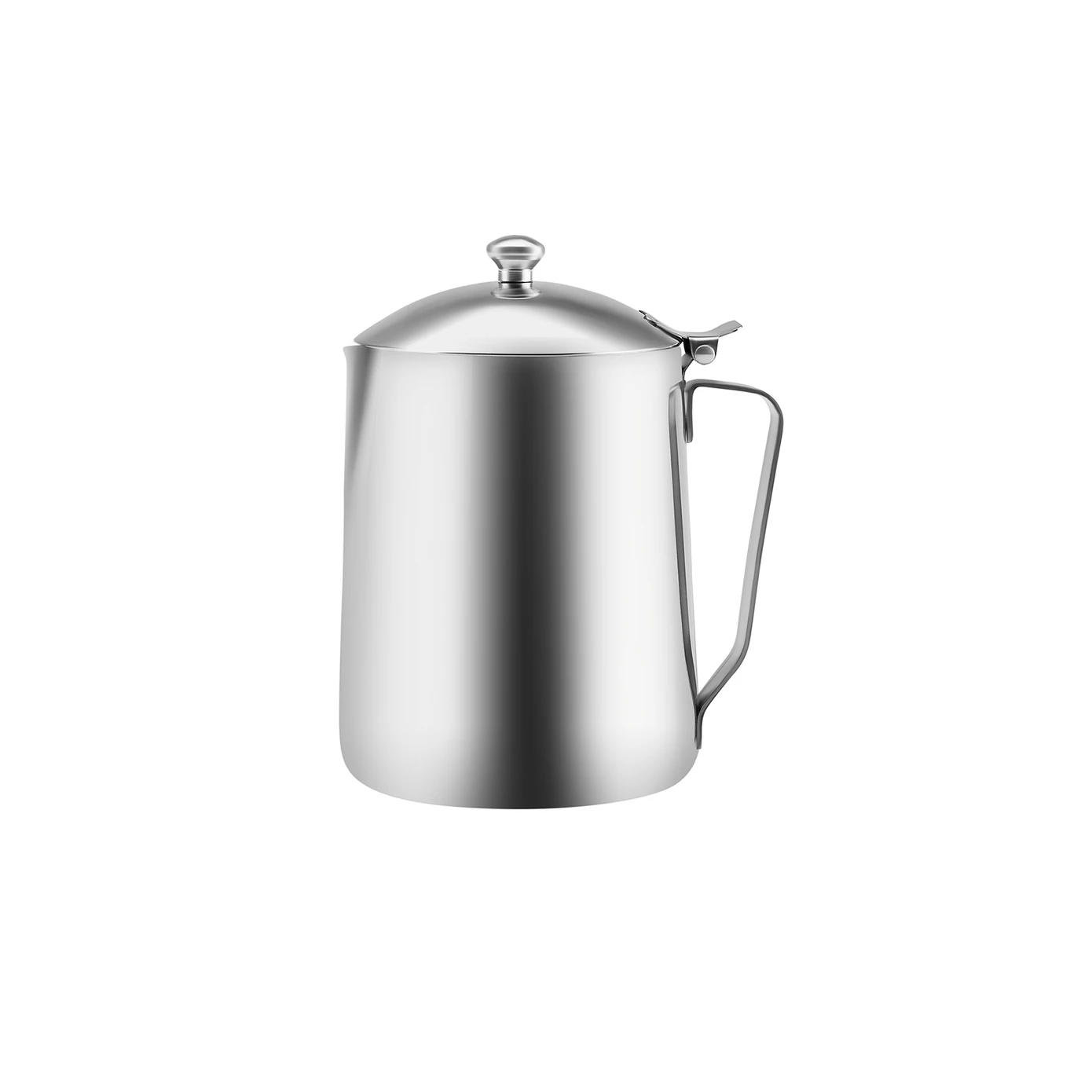 [153.03.08.3519] KARACA BARISTA STEEL MILK POT WITH LID 1.5 LT