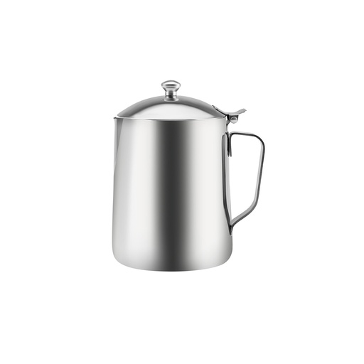 [153.03.08.3518] KARACA BARISTA STEEL MILK POT WITH LID 1 LT