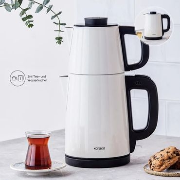 [153.03.06.9496] KARACA TEA BREAK 2IN1 ÇELİK ÇAY MAKİNESİ KREM