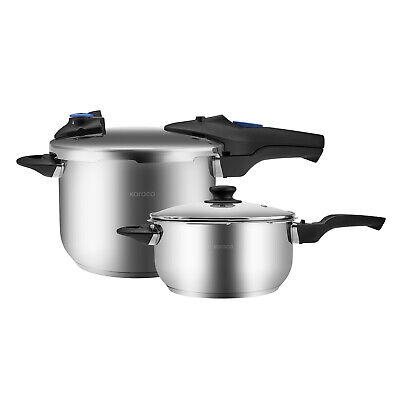 [153.03.08.2538] KARACA ASTRID 4+6 LT PRESSURE COOKER BLACK