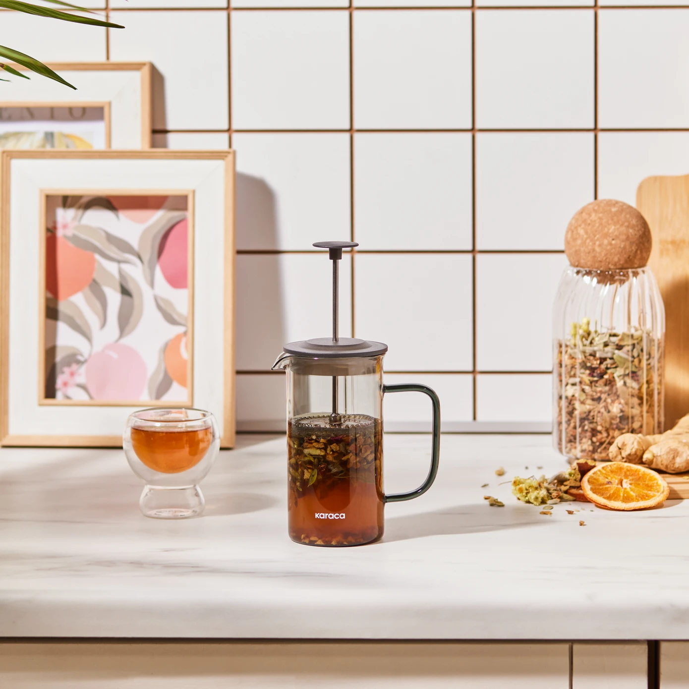 [153.03.08.4865] KARACA VALENTINA FRENCH PRESS GRAY 350 ML