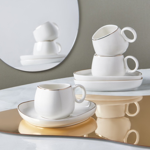 [153.03.06.8325] KARACA STREAMLINE TRIBE 90 ML COFFEE CUP FOR 6 PEOPLE