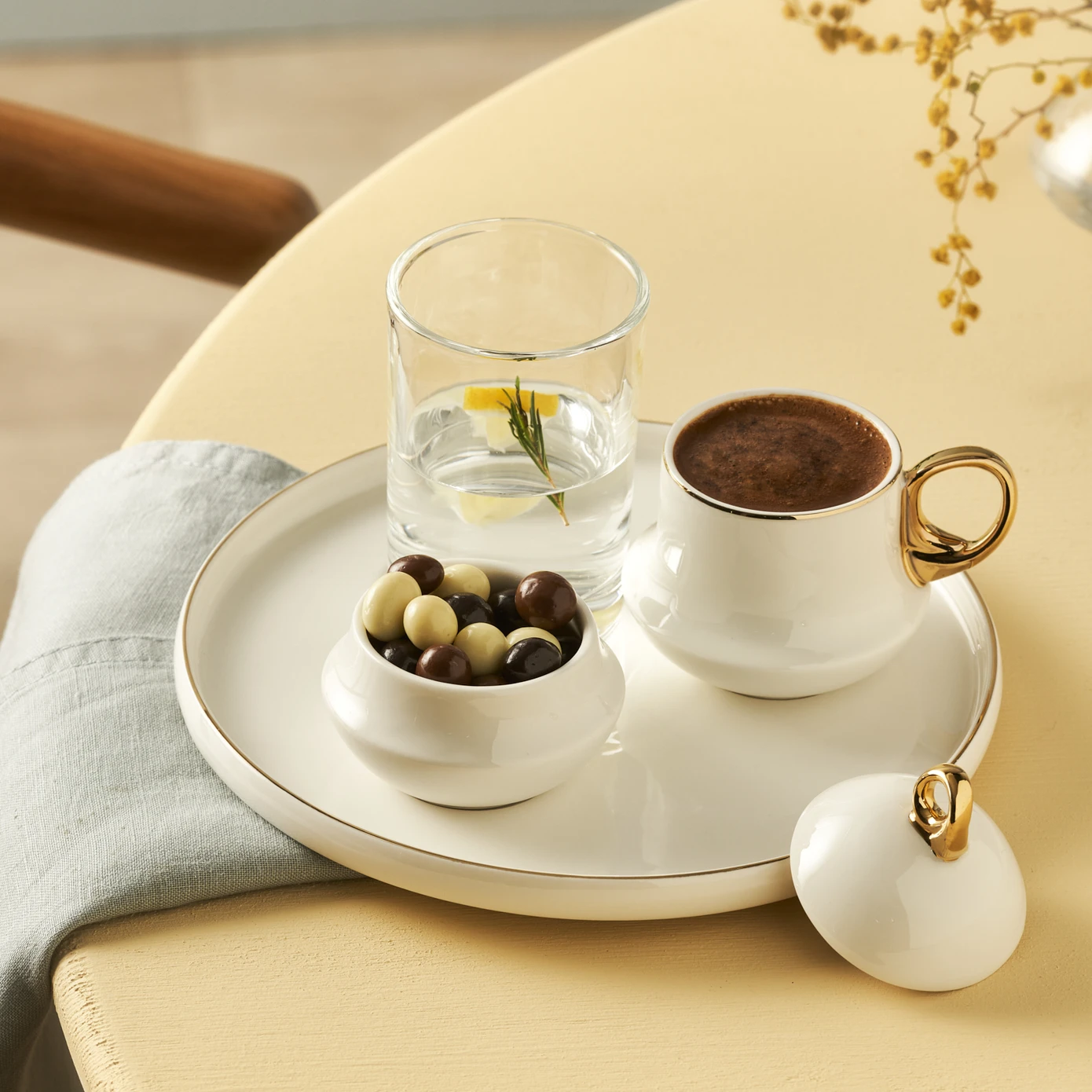 [153.03.05.0148] KARACA ACIBADEM SINGLE 80 ML COFFEE PRESENTATION SET