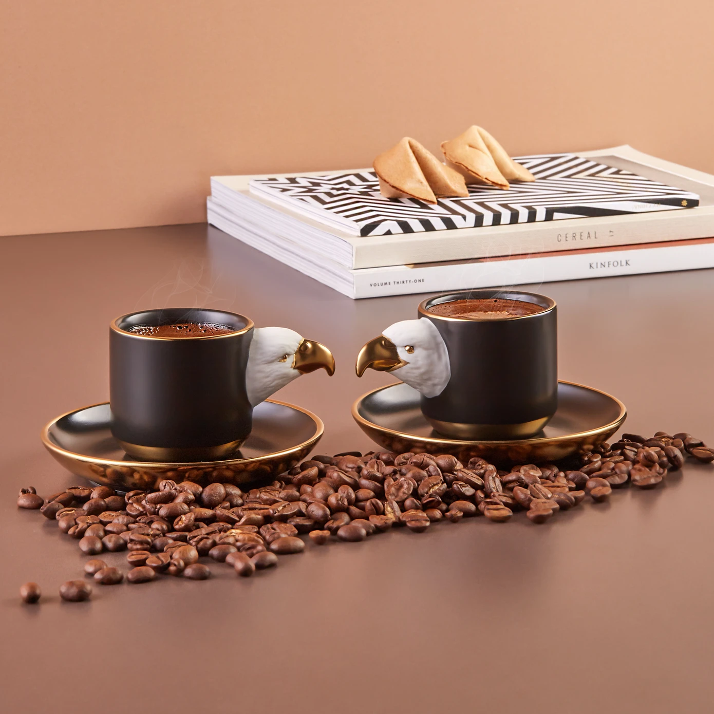 [153.01.05.4297] KARACA EAGLE COFFEE CUP FOR 2 PEOPLE