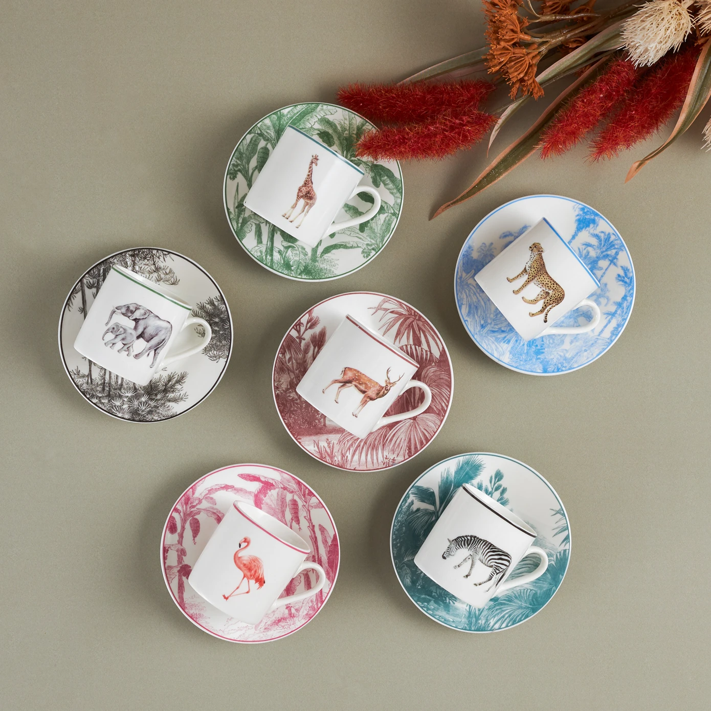 [153.03.06.4676] KARACA JUNGLE 6-CUP COFFEE CUP