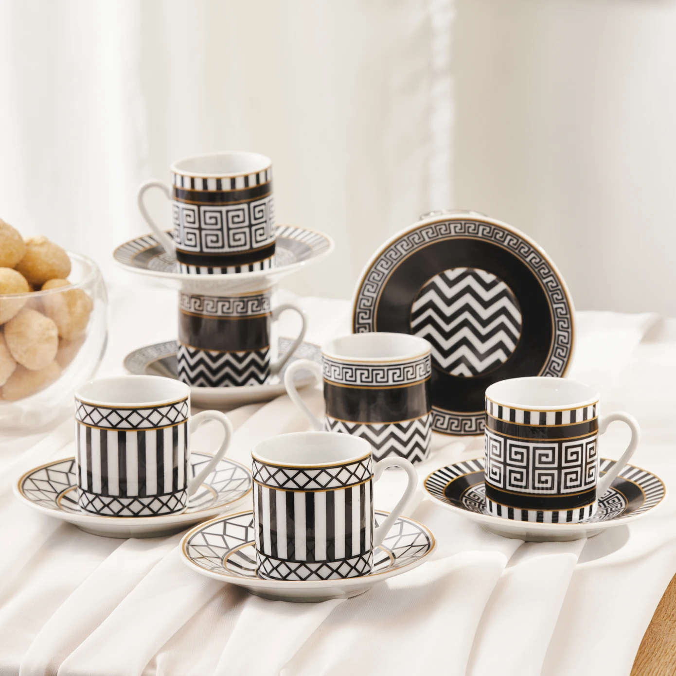 [153.03.05.0131] KARACA HELENİSTİK 80 ML COFFEE CUP FOR 6 PEOPLE