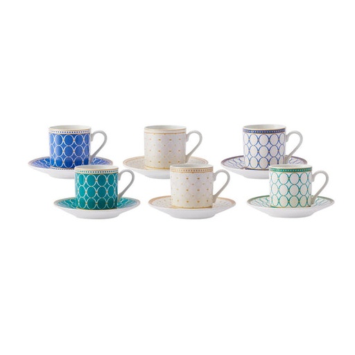 [153.03.06.9952] KARACA İREM 80 ML COFFEE CUP FOR 6 PEOPLE