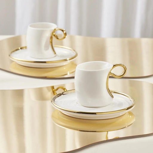 [153.03.06.8198] KARACA CURVE ESPRESSO CUP FOR 2 PEOPLE