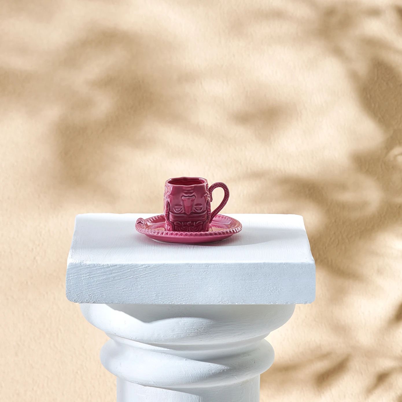 [153.09.01.2543] KARACA X İST COLLECTION MEDUSA TÜRK KAHVESİ FİNCANI PEMBE