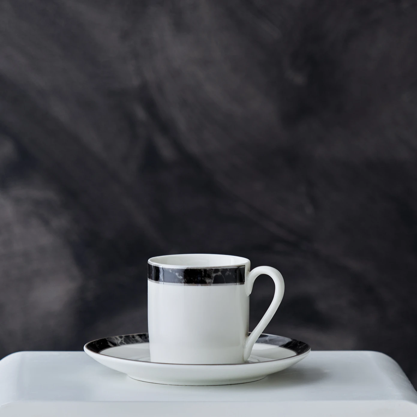 [153.03.08.3682] KARACA CHECKLED COFFEE CUP SET 90 ML